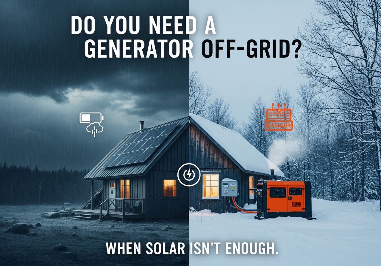 Do You Need A Generator Off-Grid? When Solar Isn’t Enough