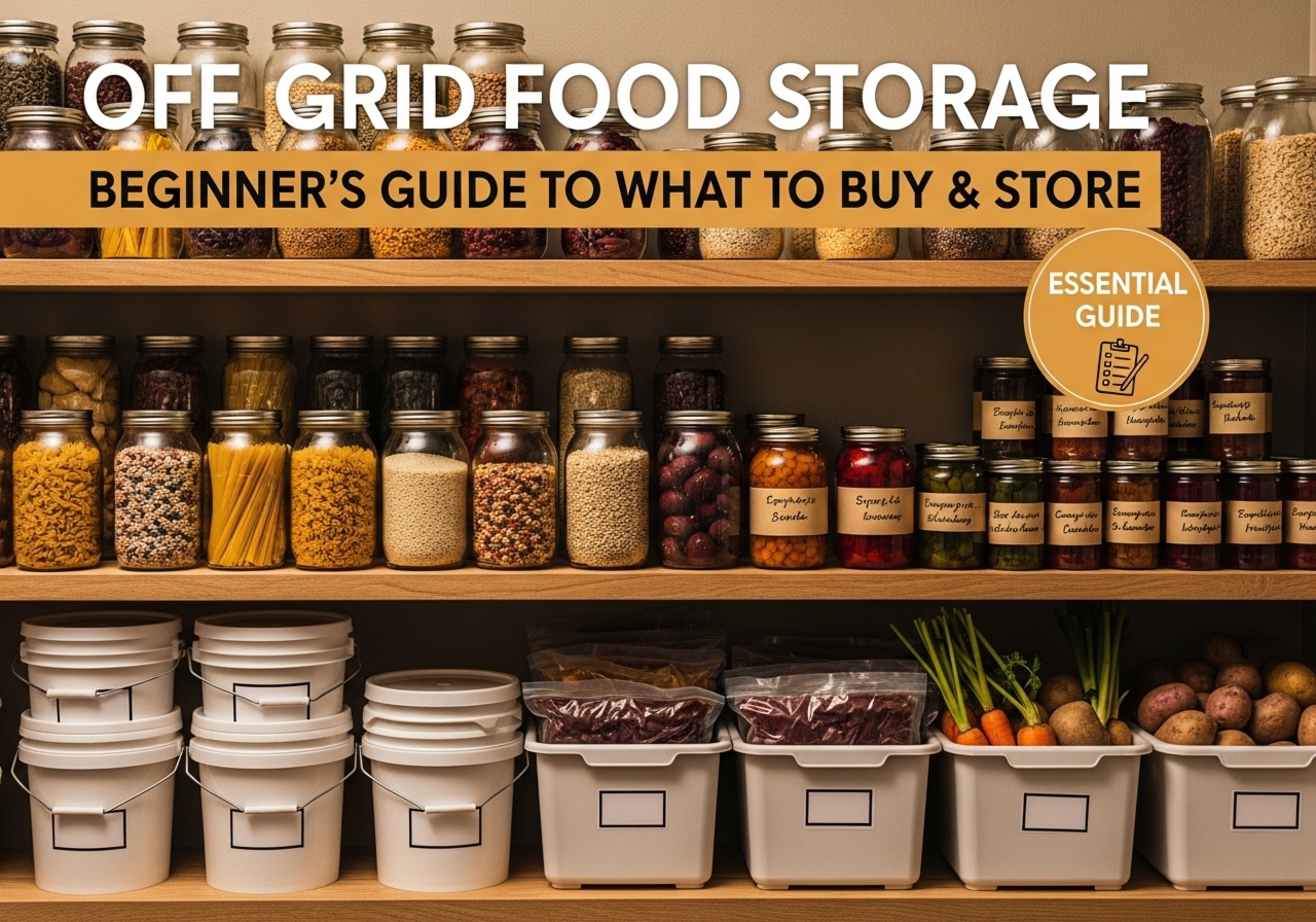 Off-Grid Food Storage: Beginner’s Guide to What to Buy & Store
