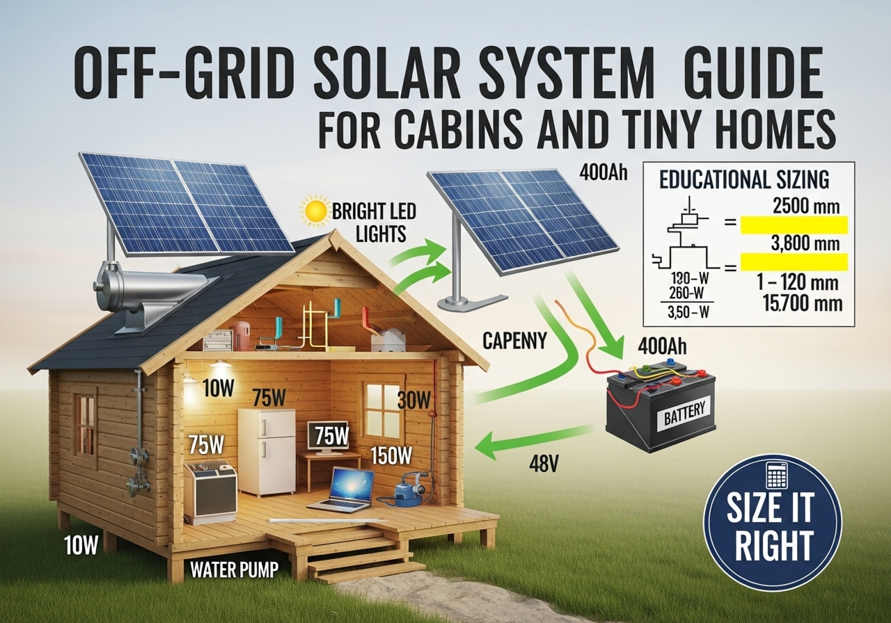 How to Size an Off-Grid Solar System for Your Cabin