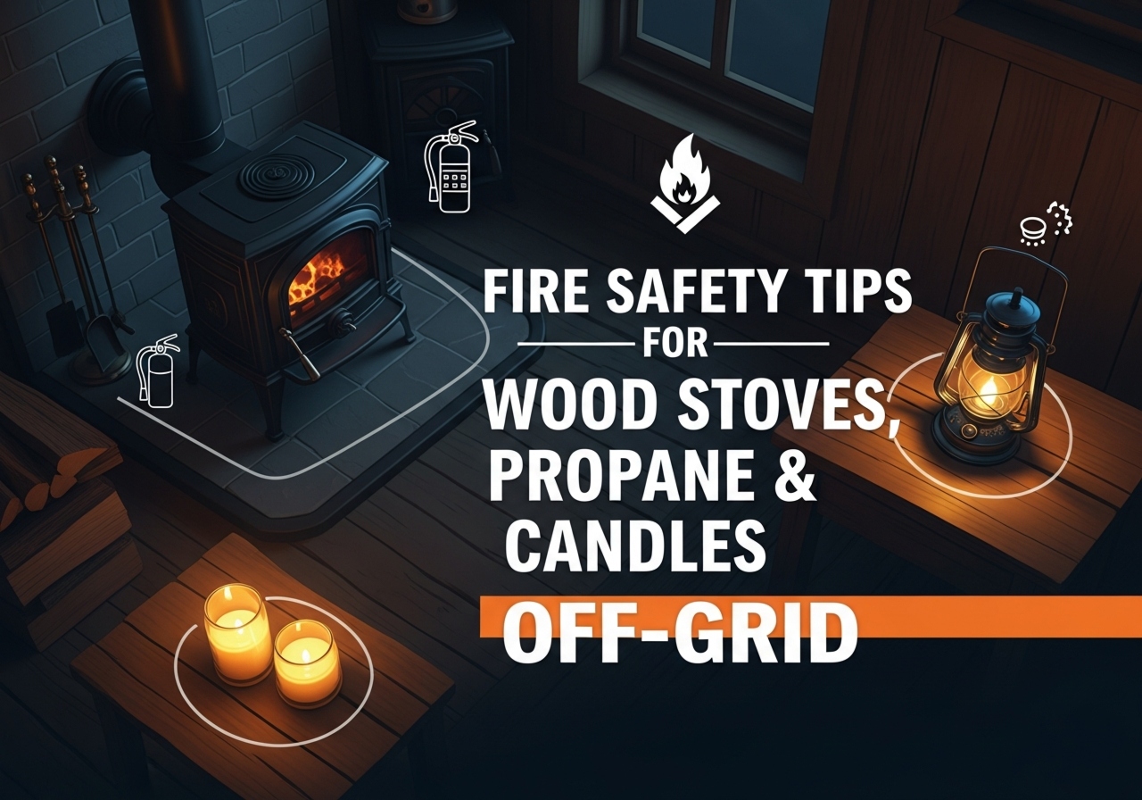 Fire Safety Tips for Wood Stoves, Propane & Candles Off-Grid