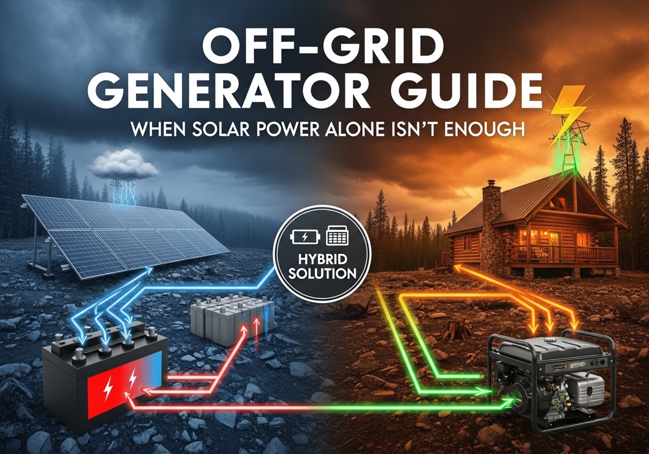 Off-Grid Generator Guide: When Solar Power Alone Isn’t Enough