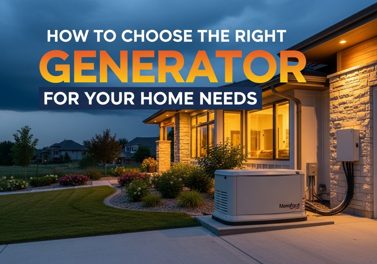 How To Choose The Right Generator For Your Home Needs