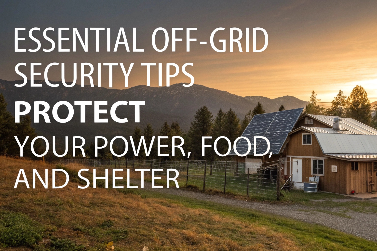 Essential Off‑Grid Security Tips: Protect Your Power, Food, And Shelter